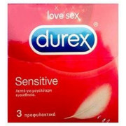 DUREX Sensitive (ΚΟΚΚΙΝΟ-3pcs.)