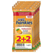 WET HANKIES Orange MULTI PACK (2+2pcs.)